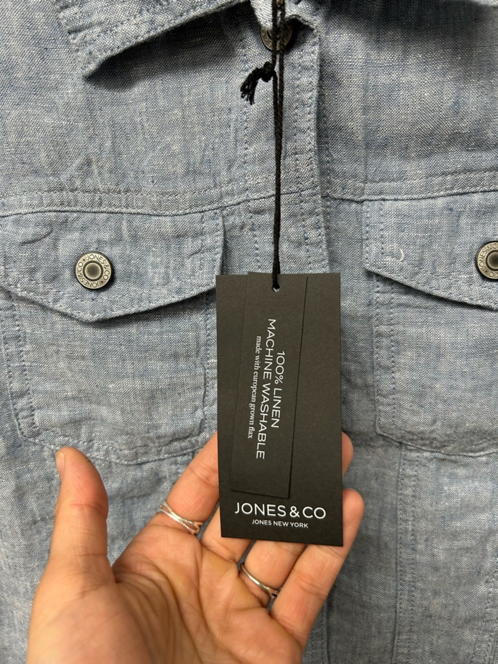 Jones New York Light Linen Top Jacket - Picture 3 of 5